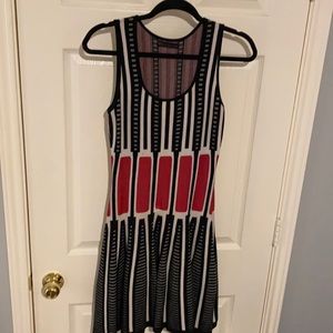 Red and Black knitted dress